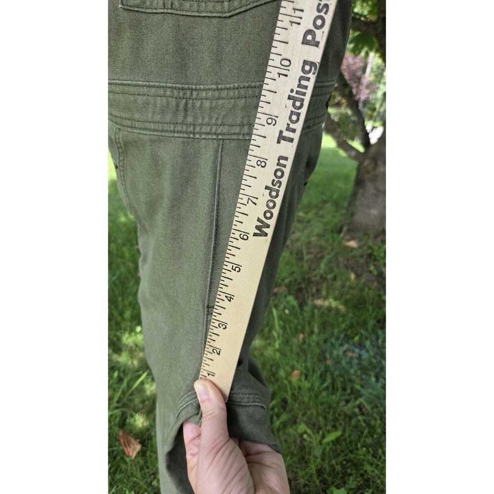 Patagonia Olive Green/army Green Bib Overalls Worn Wear Hemp Canvas - Picture 16 of 16